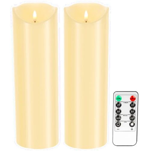 COVEGE Large Outdoor Flameless Candles - 4