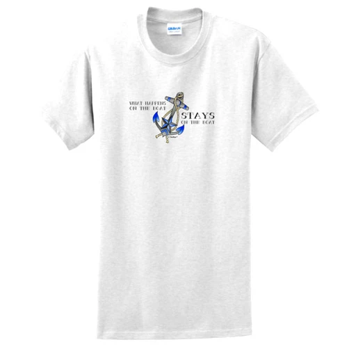 ThisWear What Happens On The Boat Stays On The Boat Unisex Short Sleeve T-Shirt
