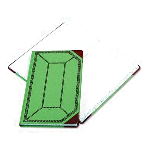 212 Main Boorum & Pease Record/Account Book- Journal Rule- Green/Red- 300 Pages- 12 1/2 x 7 5/8