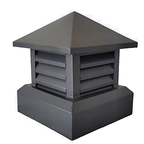 YiMiBaiHuo Villa Chimney Cowl Cap, Chimney Cap Chimney Cowl Aluminum Alloy Square Drain Cap Roof Vent Cap Rain Louver Cap Windproof Cap (35cm/13.8x13.8in)