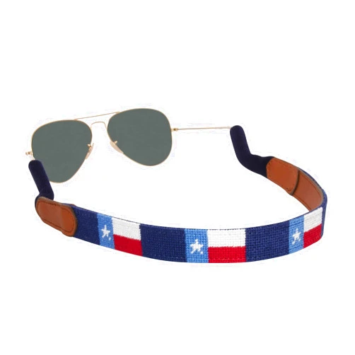 Huck Venture Leather Hand-Stitched Needlepoint Sunglass Strap Retainer