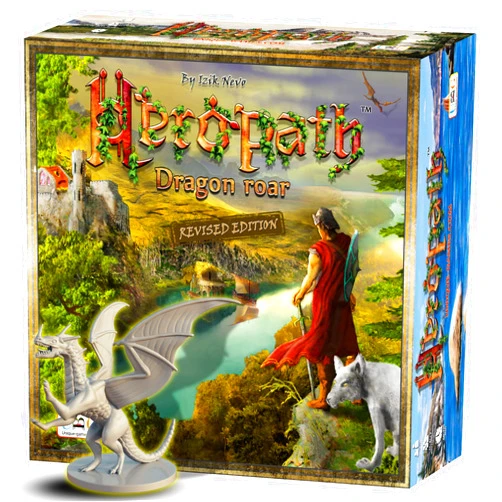 HEROPATH Revised Edition - Cooperative/Competitive/Solo Game Modes | Fixed Manual Cards & Mini's | Fantasy Board Game | D&D RPG Style | Adventure with Resource Management Tabletop Game | 1-4 Players
