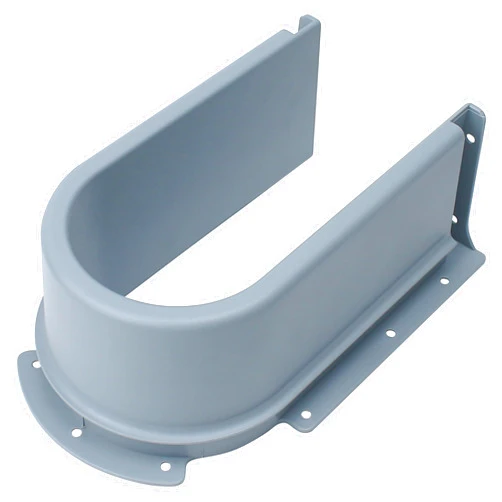 Marsrut Under Sink Basin U Shaped Pipe Covers, Cutout Plastic Cover for Bathroom Kitchen, PVC Recessed Baffle Cover for Drain Bath, Bottom Drainage Grommet, Cabinet Drawer Pull Out (Grey)