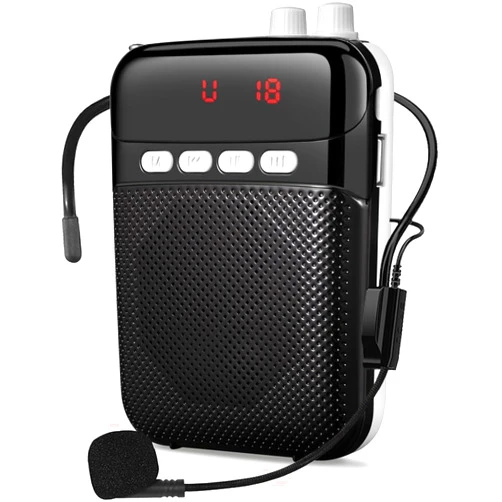 Kinizuxi Portable Voice Amplifier for Teachers, 2400mAh Rechargeable Personal Amplifier PA System Headset for Speaking Microphone for Teachers,Tour Guides, Coaches, Classroom, Singing Yoga(Black)