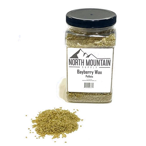 North Mountain Supply Bayberry Wax Pellets - Great for Candle Making - Smells Like Christmas - 2.5lb Plastic Jar