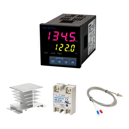 Inkbird PID Temperature Controller Kit, High Voltage 100ACV to 240ACV, Comes with SSR 40DA Solid State Relay, K Type Thermocouple, and White Heat Sink