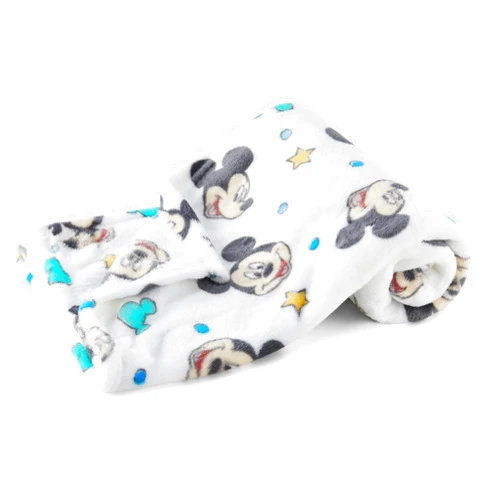 Disney Characters Flannel Fleece Baby Blanket - Soft & Cozy 30x40 Inches, Featuring Mickey Mouse, Minnie Mouse, Winnie The Pooh, and Dumbo