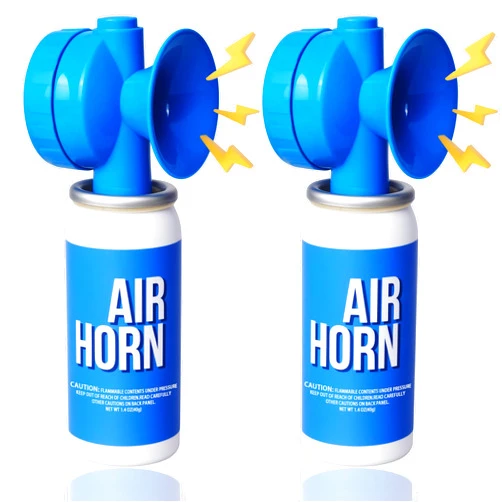 Fingig 2pcs 1.4oz Boat Air Horn, Loud Mini Safety Air Horn Can, Sports Event Starting Horn, Mini Small Compressed Blow Fog Bear Air Horn, Celebrate Victory