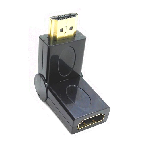 zdyCGTime Rotating and Swivel Twist HDMI Type A Male to Type A Female 360 Degree Rotation Angle Extension Adapter Convertor (90-270 Degree)