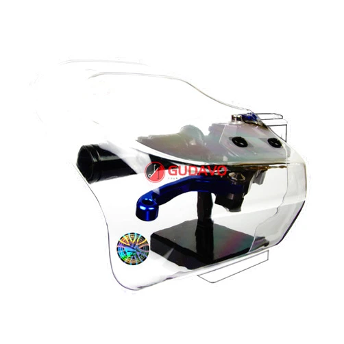 GUDAVO Motorcycle Universal Hand Guards Windshield Deflectors 1 Pair Adjustable Handguards Wind Cold Protectors 10mm Mounting Hole Wind Guards for Kawasaki vn 800 900 1500 1600 Vulcan itp (Transparent)