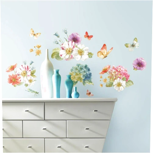 RoomMates RMK3262SCS Lisa Audit Garden Bouquet Peel and Stick Wall Decals