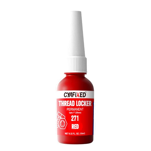 CYAFIXED Threadlocker 271, Red High Strength Permanent Thread Lock Glue (0.33Fl oz/10ml) - Lock Tight Screw Glue for Nuts, Bolts & Seal Fasteners, Prevents Loosening, Rust & Corrosion
