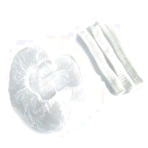 CleanPro 24 In. Pleated Disposable Polypropylene Bouffant Caps, 1,000 Count (White)