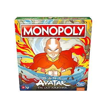 Monopoly: Avatar: Nickelodeon The Last Airbender Edition Board Game for Kids Ages 8 and Up, Play as a Member of Team Avatar