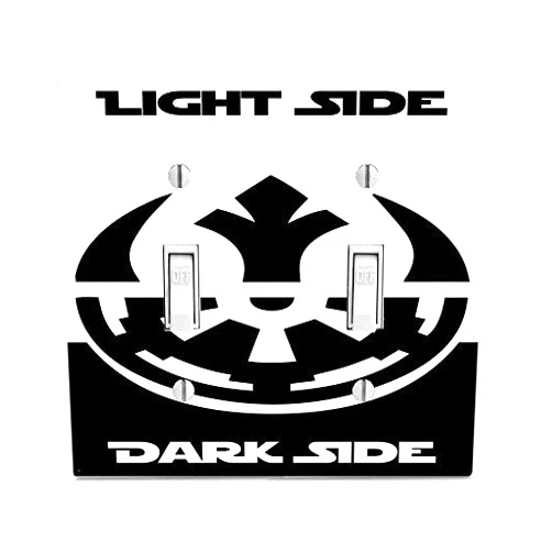 EandM Light Side Dark Side Double Light Switch Plate