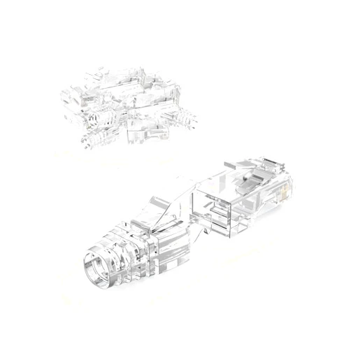CableCreation RJ45 Connectors, 100-Pack Cat6 Connector, Cat6/Cat5 8P8C Modular Plug Ends with Relief Boots for Solid Wire and Standard Cable, Transparent
