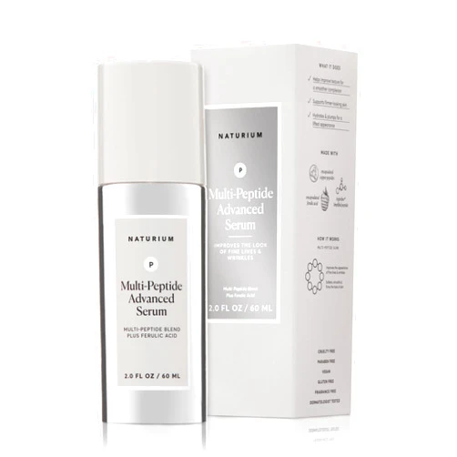 Naturium Multi-Peptide Advanced Serum Jumbo, Firming & Smoothing Face Serum for Fine Lines & Wrinkles with Advanced Multi-Peptide Blend, 2 oz