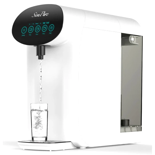 SimPure Y7P-W UV Countertop Reverse Osmosis Water Filter, NSF/ANSI 58 Certified, 4 Stage RO Water Filtration System, Water Purifier for Home, 4: 1 Pure to Drain, BPA Free (No Installation Required)