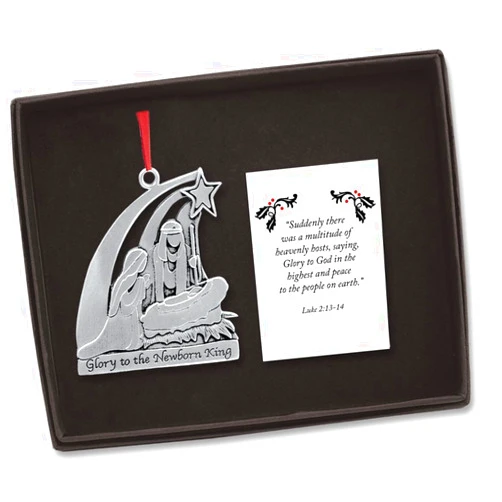 Cathedral Art Newborn King (Abbey & CA Gift) Glory Nativity Ornament, 2-1/2-Inch