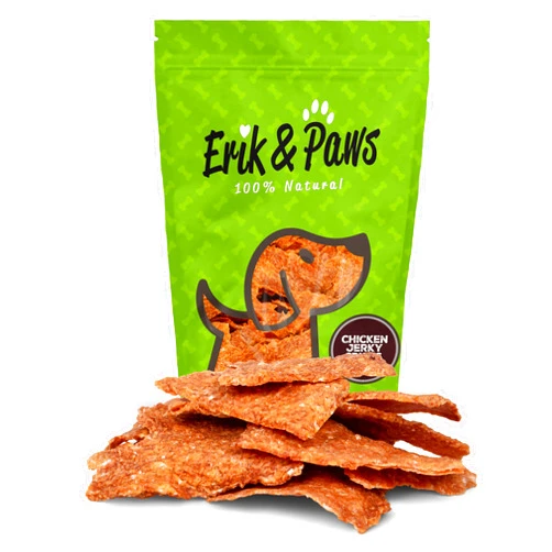 Erik & Paws Chicken Chips Dog Treats, All Natural Healthy Chicken Dog Treats, Made in USA with 100% American Free Range Chicken Breast, No Hormones or Additives - 5 oz