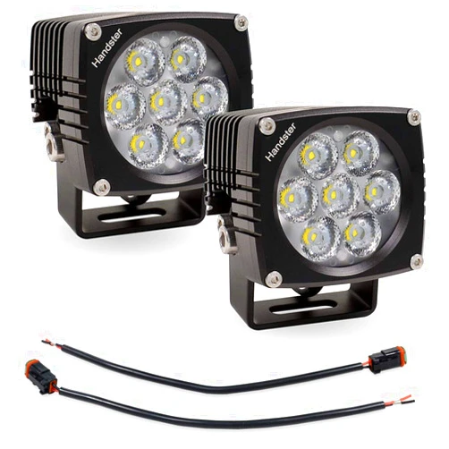 Handster Cool White LED Pod Light 3inch Cube Spot Driving Lamp IP68 Waterproof CNC'd Aviation Aluminum Housing Work Lights 2PCS for Motorcycle Off Road Truck Heavy Duty and Marine