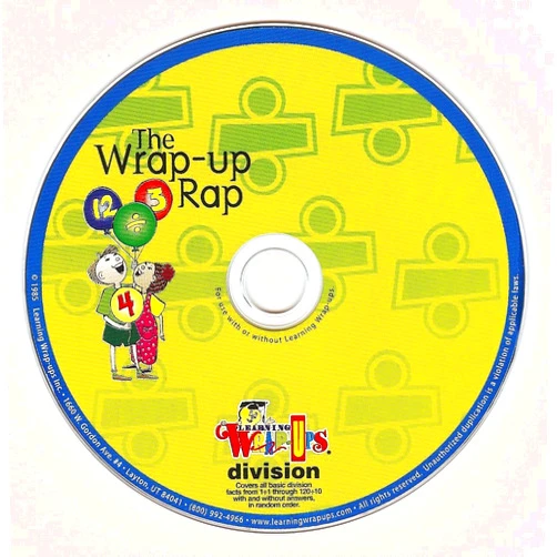 LEARNING WRAP-UPS SELF-CORRECTING Division Rap CD - Audio Math Problems with Music