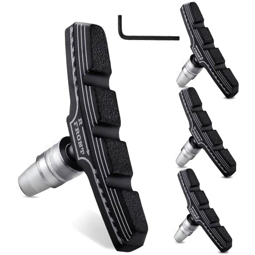Hapleby 4PCS Premium Bike Brake Pads, Professional Mountain Bicycle V-Brake Pads, Bike Brake Blocks Kit, for Free Hex Wrench