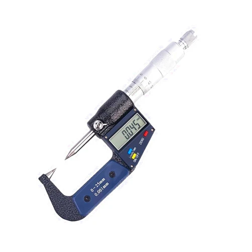 BNIVALTER Digital Outside Micrometer Measuring Tools 0-25mm 0.001mm Digital Double Point Outside Micrometer Electronic Carbide Tip micrometers(Double Round Head)