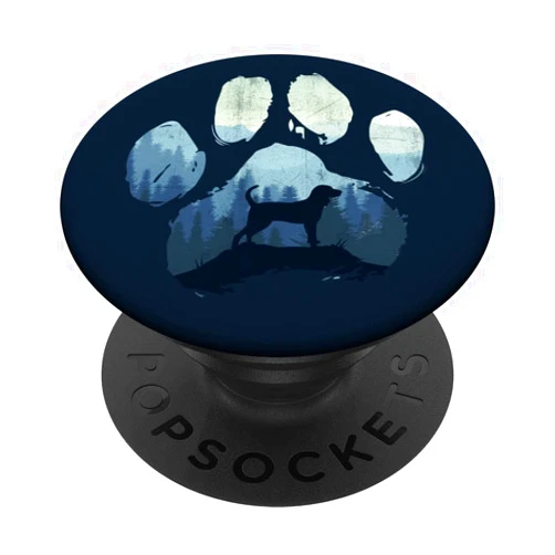 Pets Black and Tan Coonhound Paw Black and Tan Coonhound Dog Paw Mom Dad Mountains PopSockets Swappable PopGrip