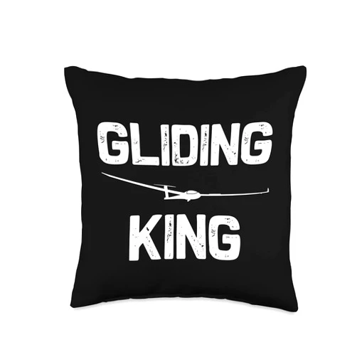 Best Gliding Gift Soaring Aerial Flight Hang Pilot Cool Glider Art for Men Dad Skydiving Air Gliding Aircraft Throw Pillow, 16x16, Multicolor