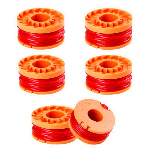 CEZETO 6 Packs WA0010 Replacement Trimmer Spool Line for Worx WG150 WG151 WG154 WG160 WG163 WG175 WG180 String Trimmer Weed Eater