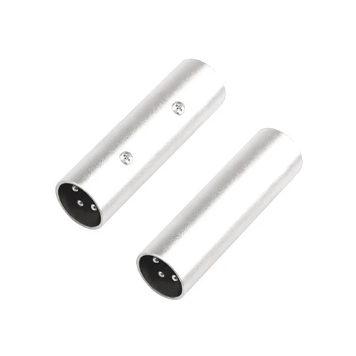 FNKTQL XLR Male to Male Adapter, 3 Pin XLR Male to 3 Pin XLR Male Gender Changer Connector Compatible with Microphone,Stereo,Mixer-2 Pack