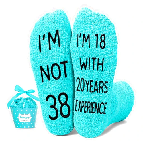 HAPPYPOP Birthday Gifts for Women Men - Best Gifts for 30s Socks for 40 Year Old 31 32 33 34 35 36 37 38 39 Years