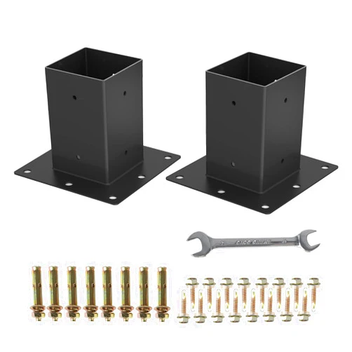 Likeem 4 x 4 Post Base 2PCS,Inner Size 3.6