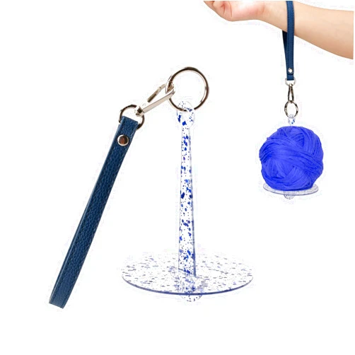 MiiMoo Wrist Yarn Holder - Portable Yarn Holder with Wrist Strap, Yarn Organizer for Knitting & Crocheting, Ideal Gift for Craft Lovers (Blue)