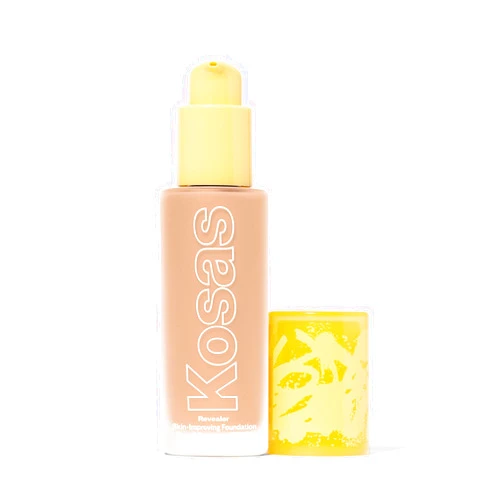 Kosas Revealer Skin-Improving Foundation with SPF 25 Protection - Hydrate, Brighten, Soothe, Plump, Protect Skin - Smoothing Texture, Natural Finish and Clean Formula - Very Light Cool 120