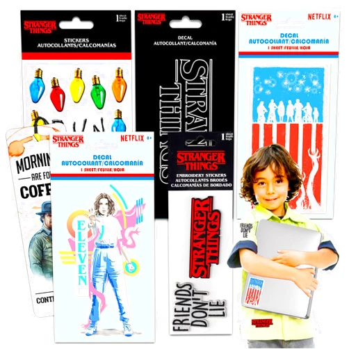 TRENDS Stranger Things Stickers Stranger Things Patches Bundle - 6 Pc Stranger Things Party Merchandise Set Stranger Things Decal for Phones (Stranger Things Party Favors)