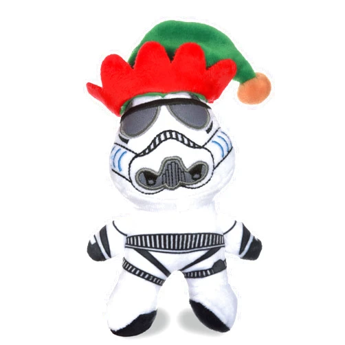STAR WARS Dog Toy Storm Trooper Toy for Holidays | Elf Storm Trooper Dog Squeaky Toy Dog Chew Toy | Holiday Dog Toy Plush Toys | 6 Inch Small Dog Toy, (FF19329)