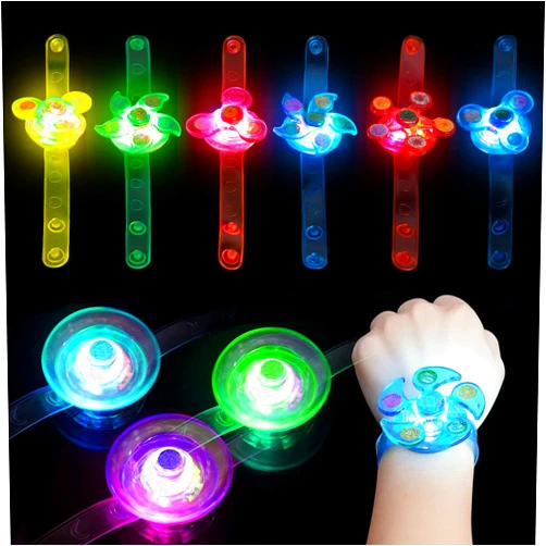 SEKEAHU 12 Pack LED Light up Bracelet Fidget Toys, Glow in The Dark Party Favors for Kids' Birthdays, Halloween, Christmas