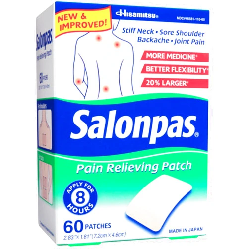 Salonpas Pain Relief Patches 60 ea (Pack of 5)