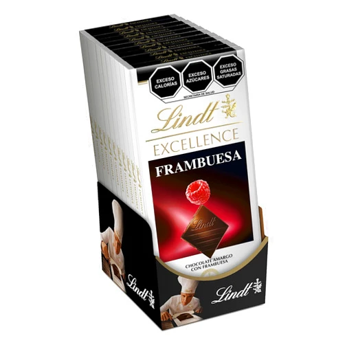Lindt EXCELLENCE Raspberry Dark Chocolate Bar, Dark Chocolate with Raspberry Pieces, 3.5 oz.