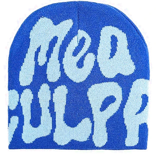 TaowaveWomen Beanie Y2k Hat,MEA Culpa Graphic Beanies Designs,Winter Hat Knit Skull Cap for Women