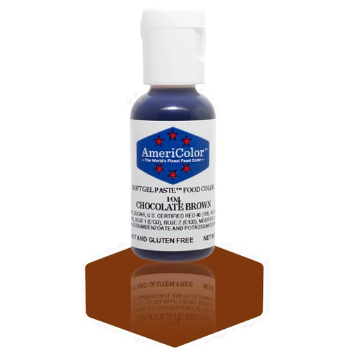 Americolor Soft Gel Paste Food Coloring, Chocolate Brown Net WT. .75oz