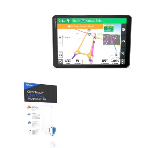 BoxWave Screen Protector Compatible With Garmin dezl OTR800 - ClearTouch Crystal ToughShield 9H (2-Pack), Clear 9H Tough Flexible Film Screen Protector