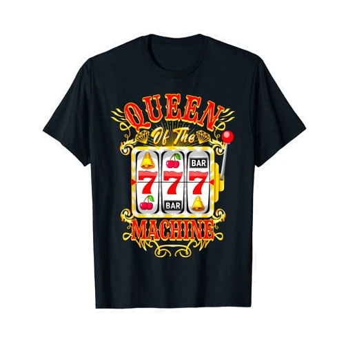 Slot Machine Casino Gambling Lover Costume JTL Queen Of The Slot Machine Casino Gambling Lover T-Shirt