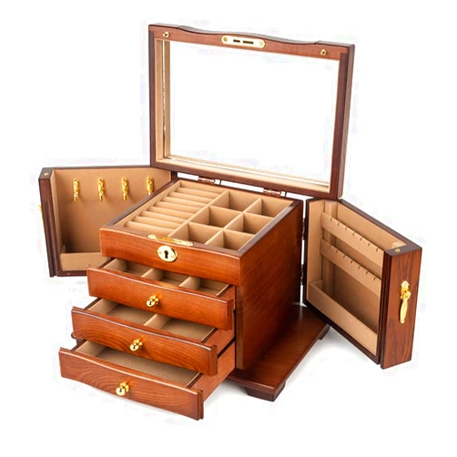LiLi_Shop Jewelry Box Multi-Layer Large-Capacity Storage Box Suitable for Earrings Earrings Necklace, Jewelry Boxes