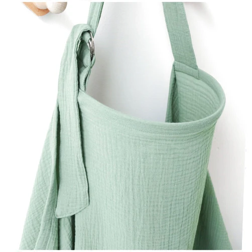 MairMore Muslin Nursing Covers for Breastfeeding, Privacy Breast Feeding Cover with Arch Neckline for Mom and Baby, Breathable 100% Cotton Nursing Apron Multi-use Stroller Cover