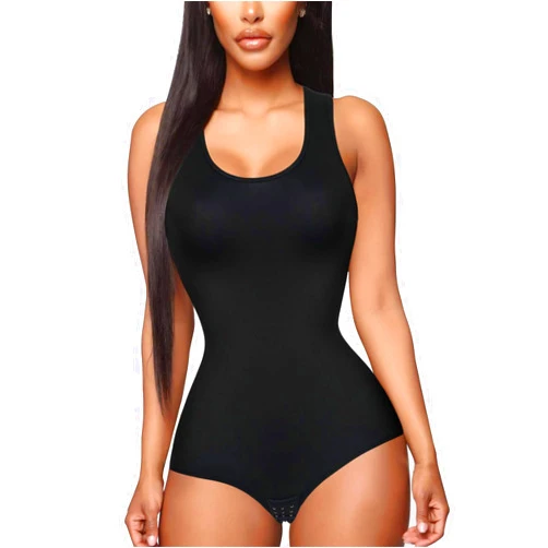 Irisnaya Shapewear Bodysuit Scoop Neck Tank Tops for Women Tummy Control Waist Trainer Vest Full Body Shaper