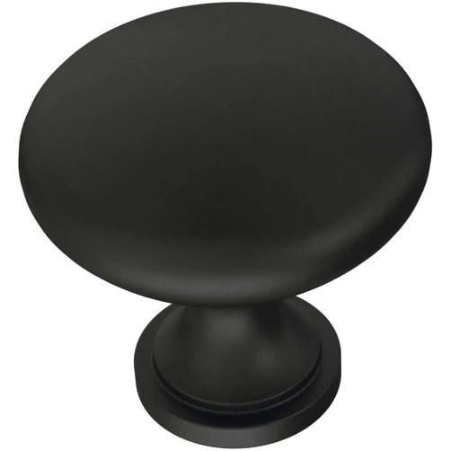 Franklin Brass Mushroom (10-Pack) Cabinet Knobs Matte Black Drawer Knobs Kitchen Cabinet Knobs for Dresser Drawers Pulls and Knobs 1-3/16