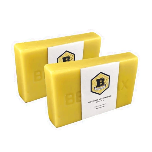 Beesworks Yellow Beeswax Bars (2 lbs) | 100% Pure, Cosmetic Grade, Triple-Filtered Beeswax for DIY Skin Care, Lip Balm, Lotion and Candle Making (1 lb Bars - Pack of 2)